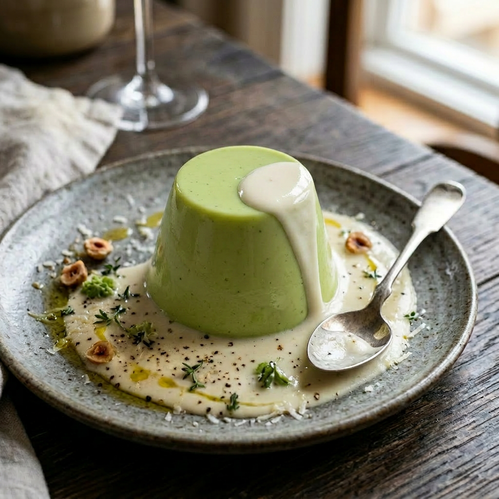 Tortino di Cavolo Romano con crema al Pecorino: Quando la Geometria sa di Casa